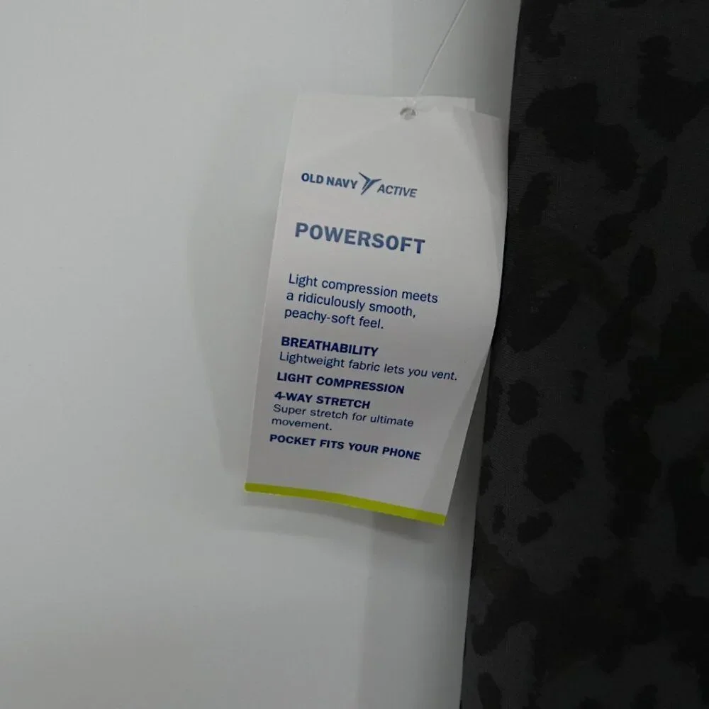 NWT Old Navy S Powersoft Leopard Leggings Extra High Rise Athleisure Gymcore - Picture 9 of 11